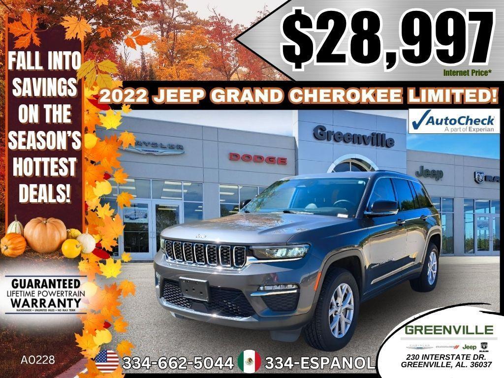 used 2022 Jeep Grand Cherokee car, priced at $28,997