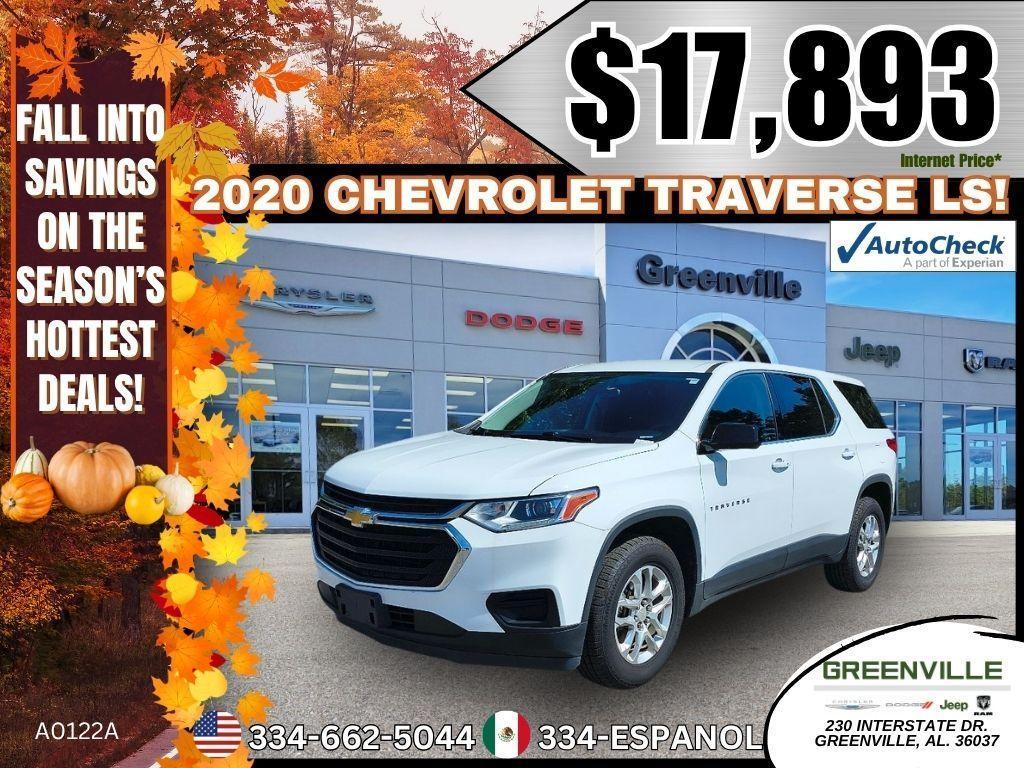 used 2020 Chevrolet Traverse car, priced at $17,893