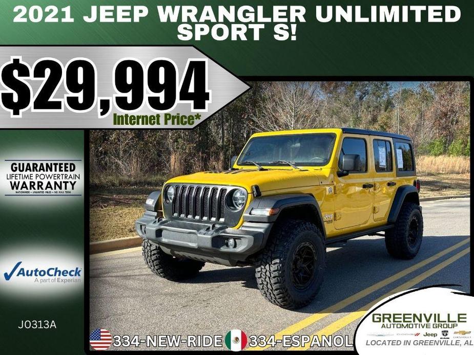 used 2021 Jeep Wrangler Unlimited car, priced at $29,994