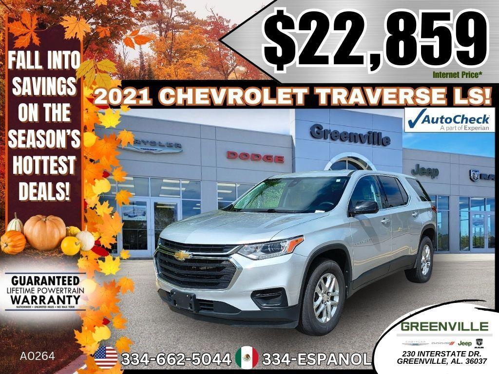 used 2021 Chevrolet Traverse car, priced at $22,859