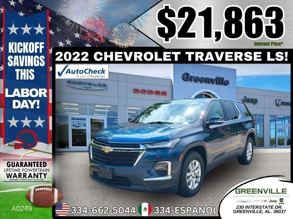 used 2022 Chevrolet Traverse car, priced at $21,863
