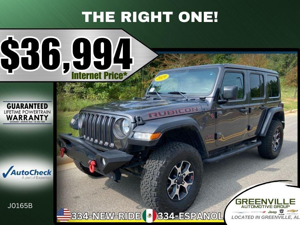 used 2019 Jeep Wrangler Unlimited car, priced at $36,994