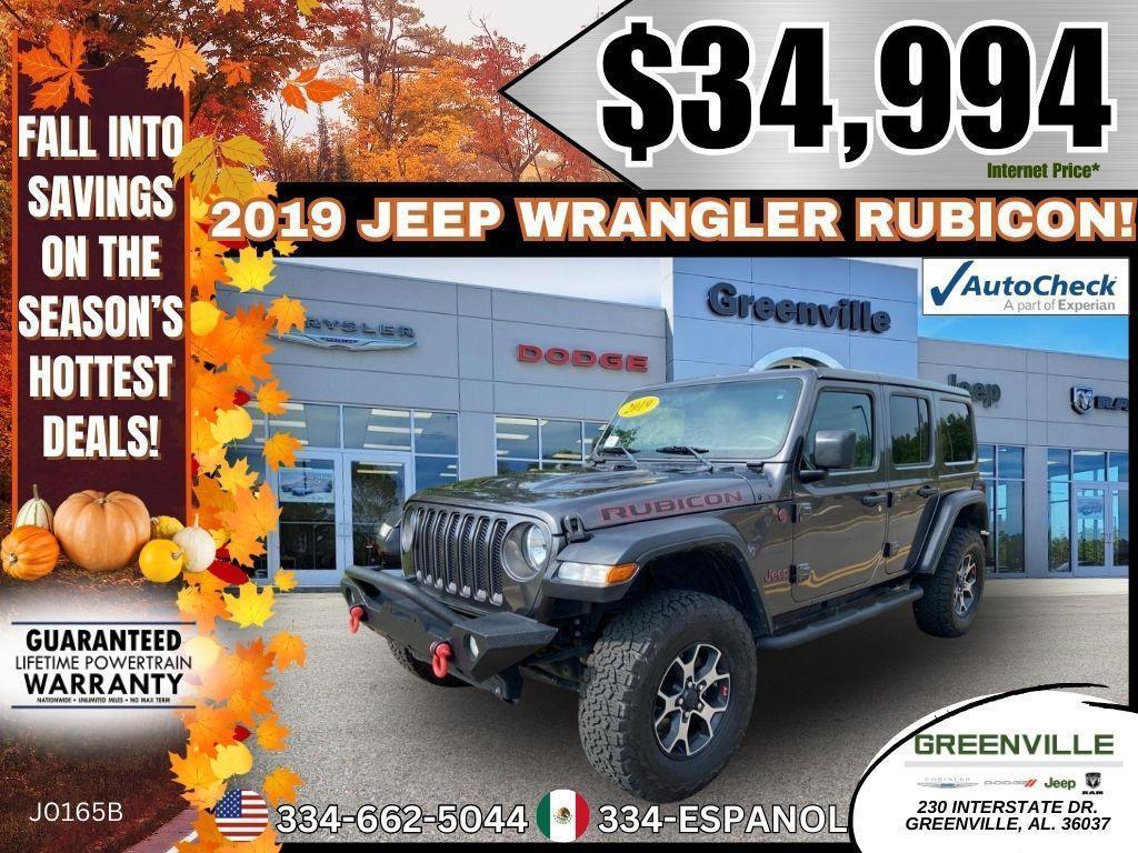 used 2019 Jeep Wrangler Unlimited car, priced at $34,994