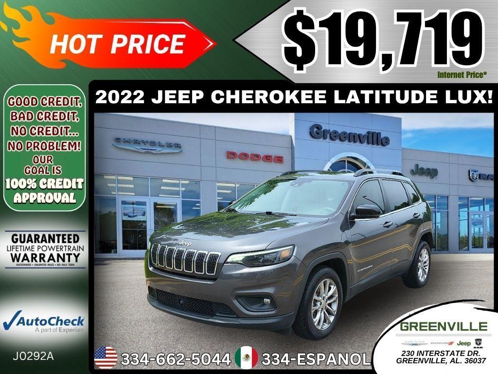 used 2022 Jeep Cherokee car, priced at $19,719
