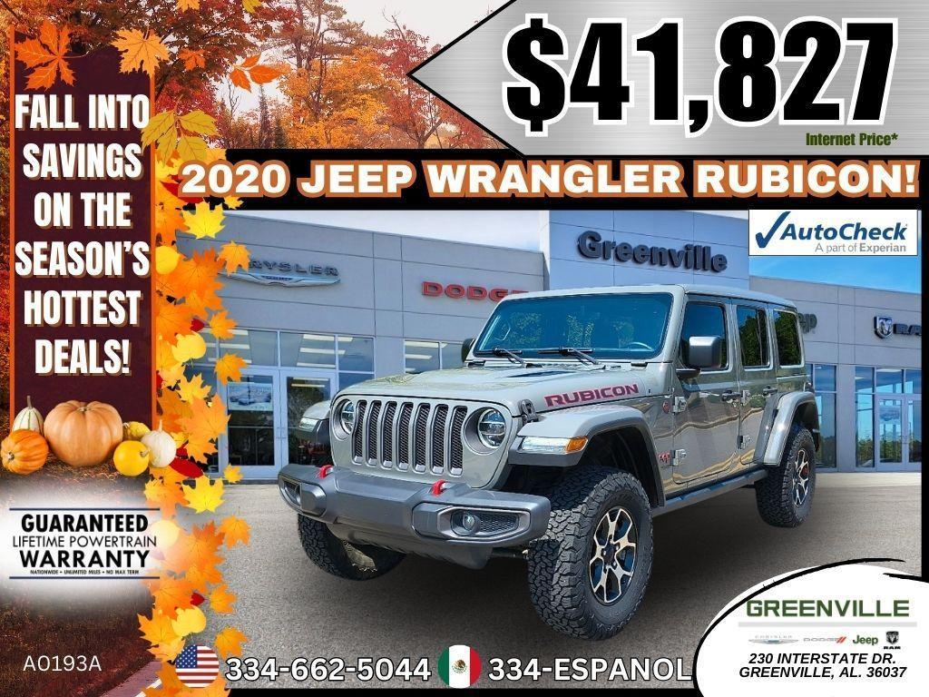 used 2020 Jeep Wrangler Unlimited car, priced at $41,827