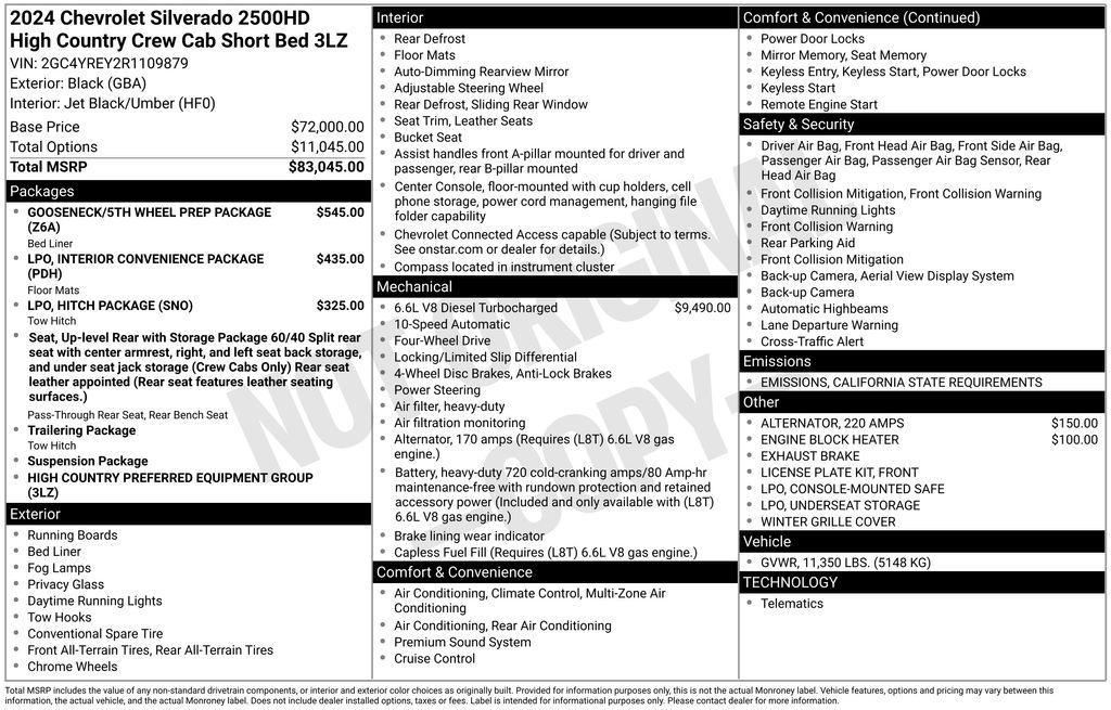 used 2024 Chevrolet Silverado 2500 car, priced at $70,895
