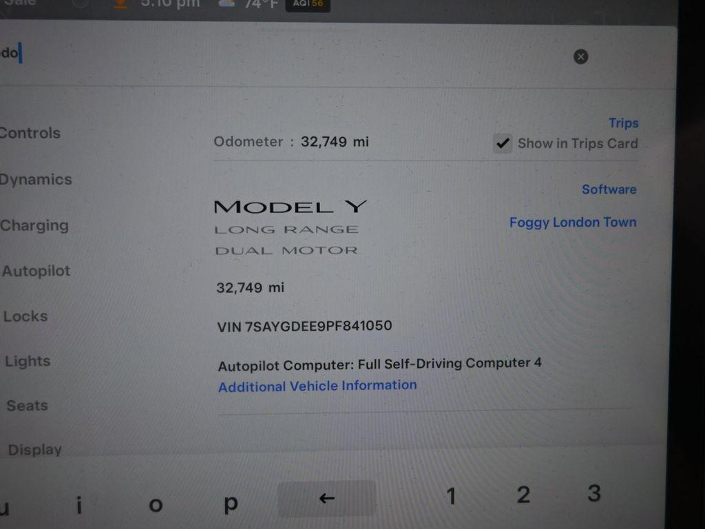 used 2023 Tesla Model Y car, priced at $30,895