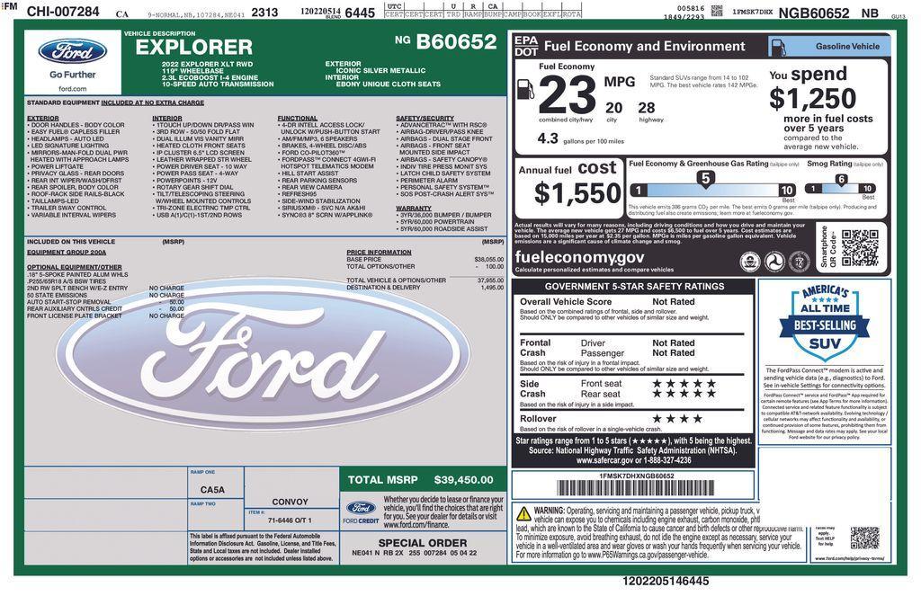 used 2022 Ford Explorer car, priced at $26,895