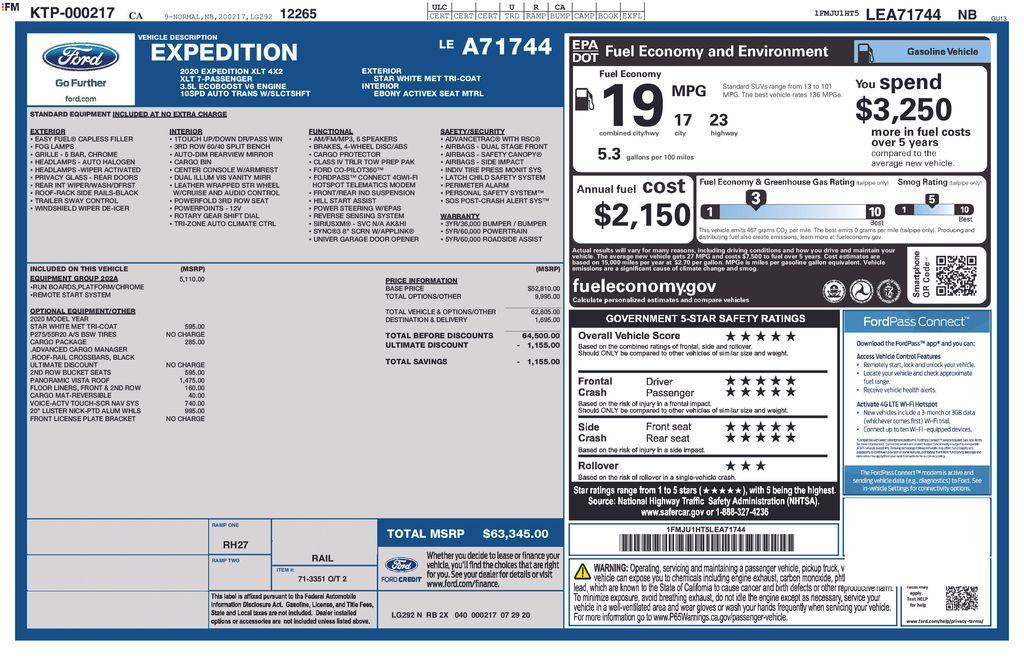 used 2020 Ford Expedition car, priced at $35,695