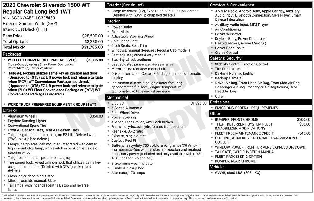 used 2020 Chevrolet Silverado 1500 car, priced at $22,288