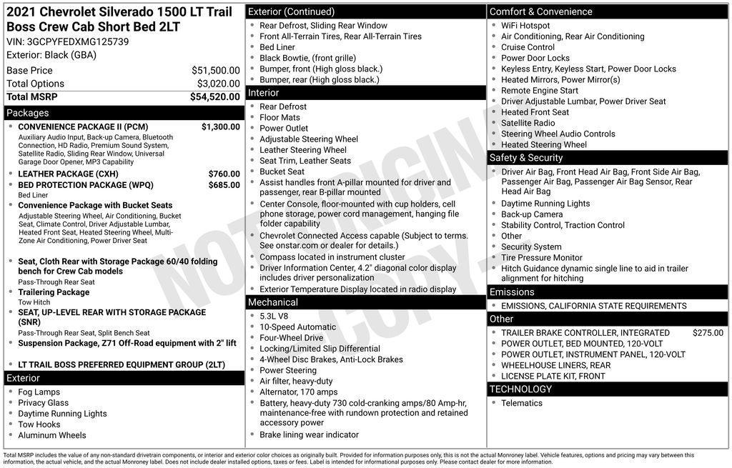 used 2021 Chevrolet Silverado 1500 car, priced at $40,795