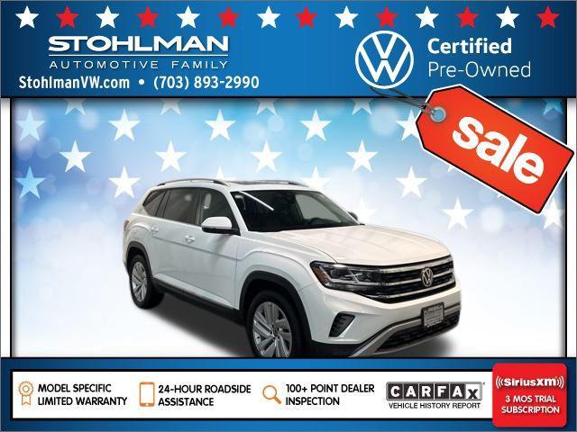 used 2021 Volkswagen Atlas car, priced at $26,938