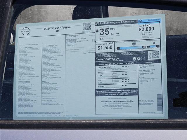 new 2024 Nissan Versa car, priced at $19,695