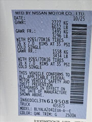 new 2026 Nissan Frontier car, priced at $32,340