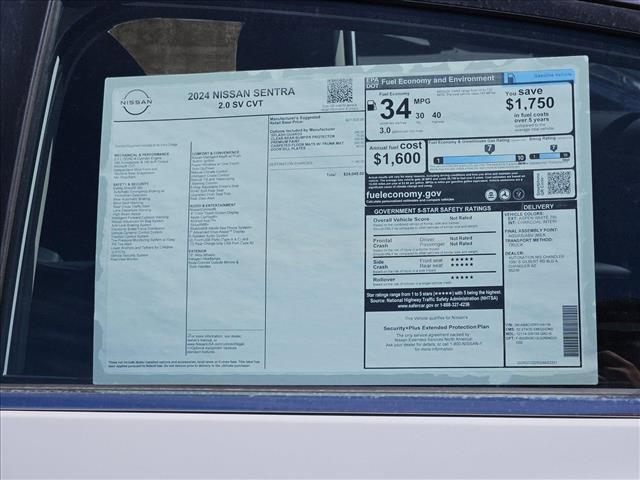 new 2024 Nissan Sentra car, priced at $21,200