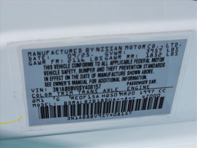 new 2025 Nissan Sentra car, priced at $20,097