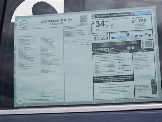 new 2025 Nissan Sentra car, priced at $23,075