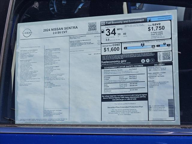 new 2024 Nissan Sentra car, priced at $20,900