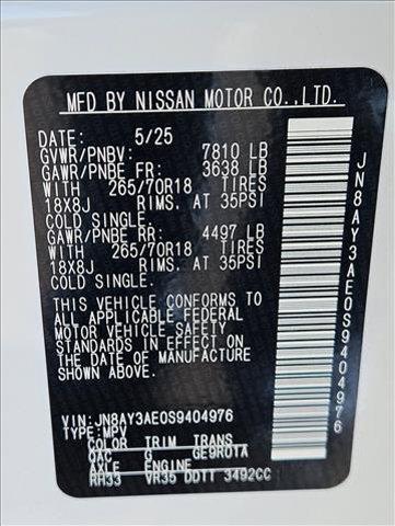 new 2025 Nissan Armada car, priced at $56,895