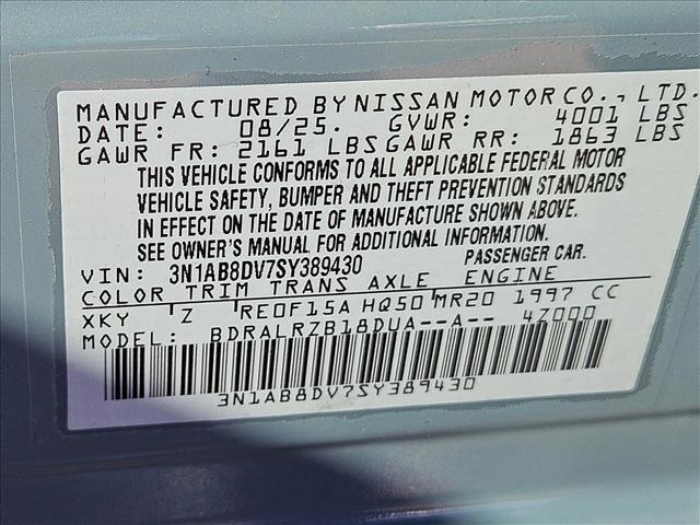 new 2025 Nissan Sentra car, priced at $22,699