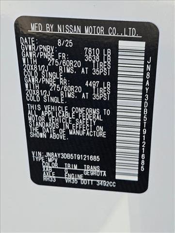 new 2026 Nissan Armada car, priced at $80,535