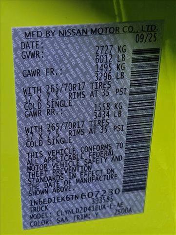 new 2026 Nissan Frontier car, priced at $48,460