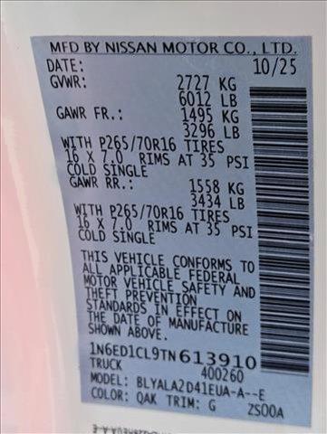 new 2026 Nissan Frontier car, priced at $32,340