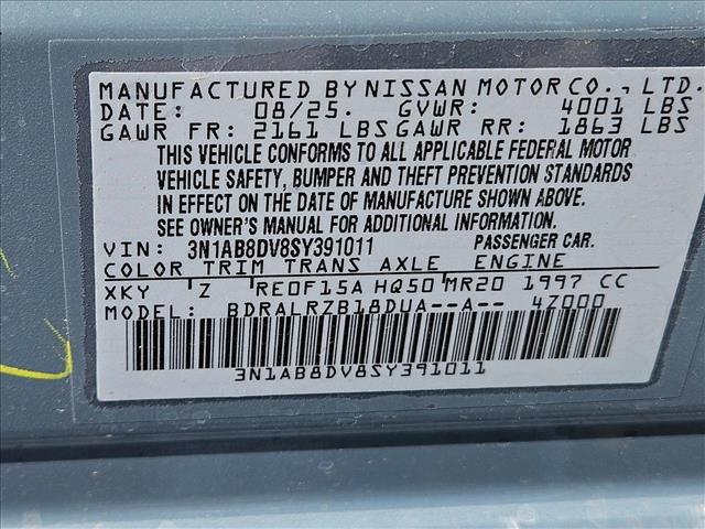 new 2025 Nissan Sentra car, priced at $22,997