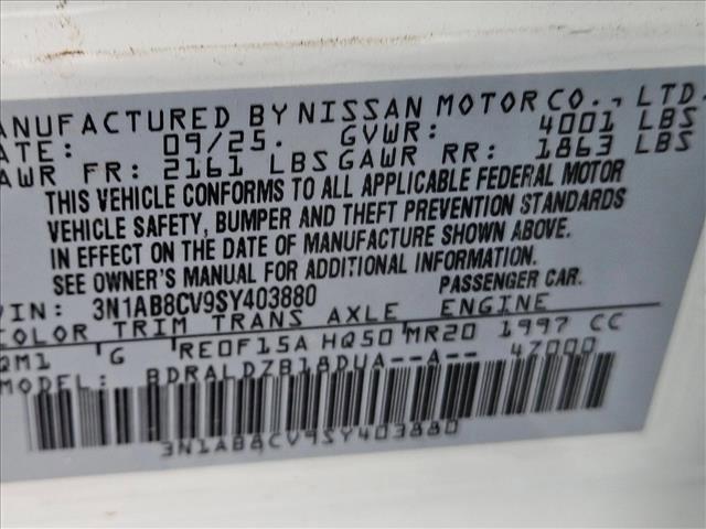 new 2025 Nissan Sentra car, priced at $20,495