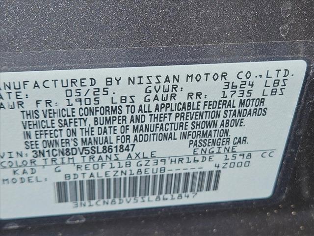 new 2025 Nissan Versa car, priced at $16,789