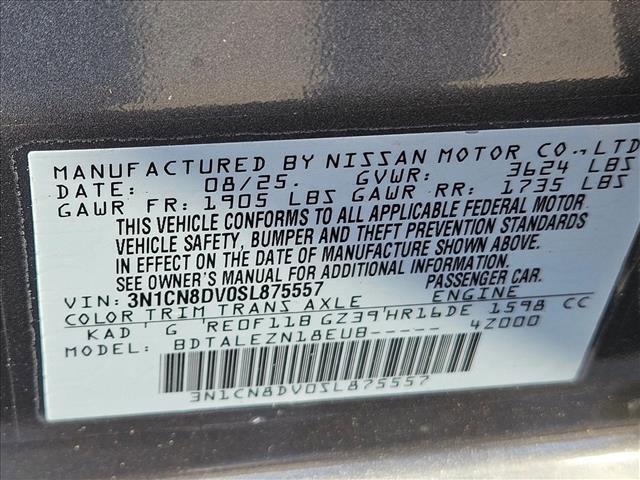 new 2025 Nissan Versa car, priced at $18,045