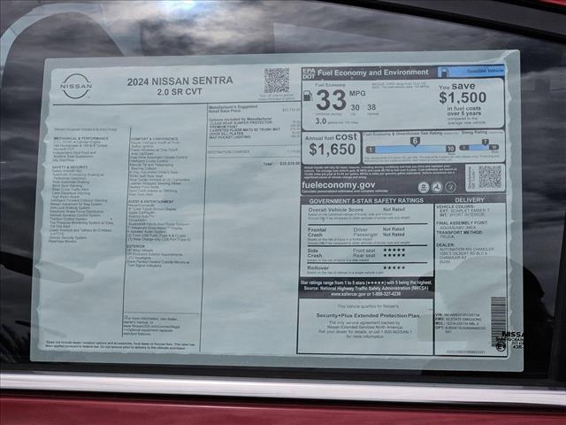 new 2024 Nissan Sentra car, priced at $22,400