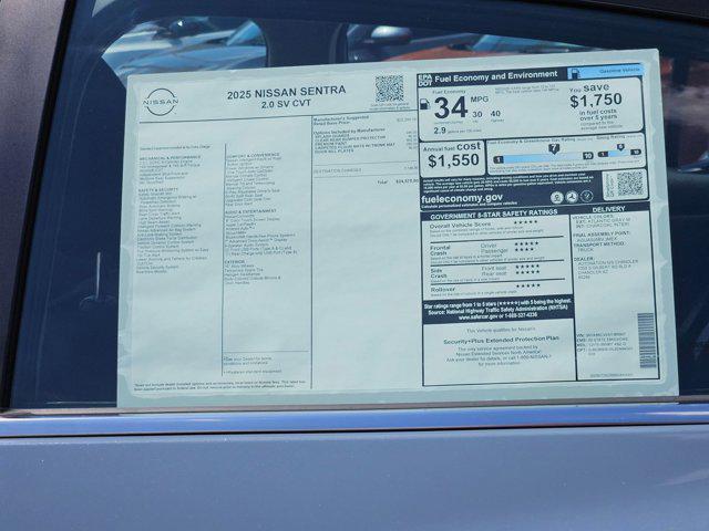 new 2025 Nissan Sentra car, priced at $24,075
