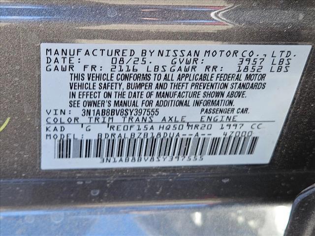 new 2025 Nissan Sentra car, priced at $19,399