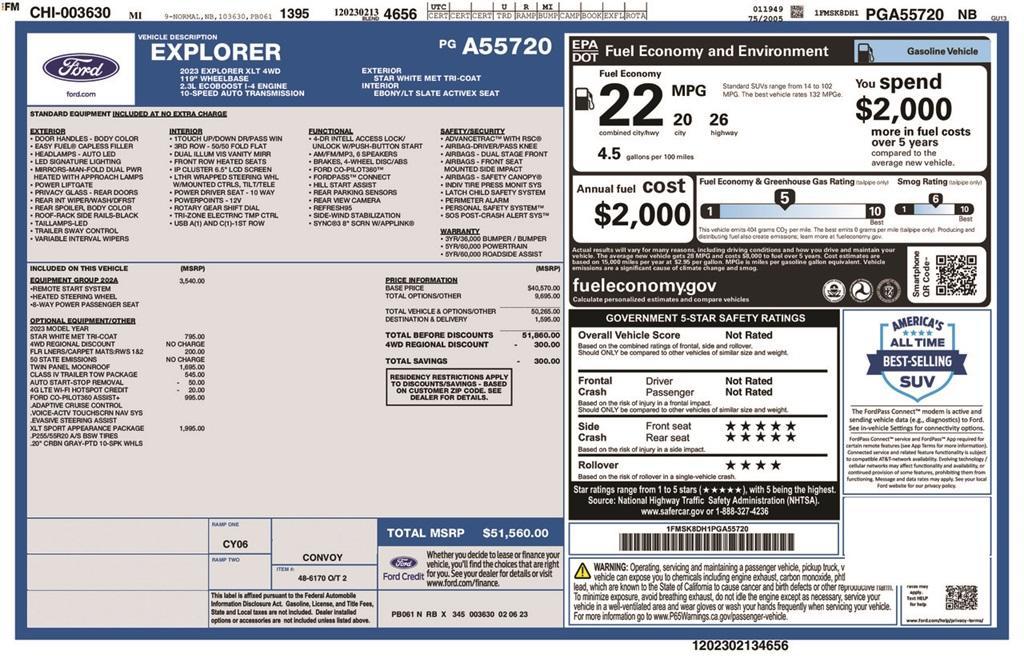 used 2023 Ford Explorer car, priced at $34,900