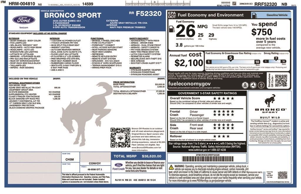 used 2024 Ford Bronco Sport car, priced at $33,006