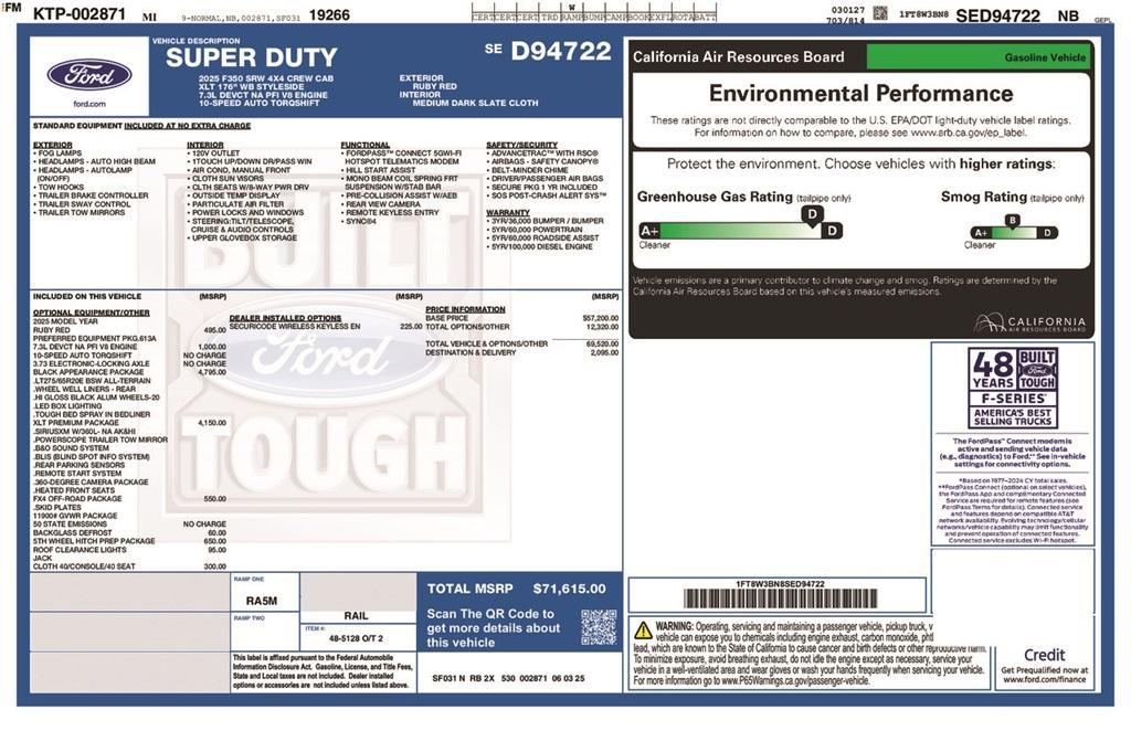 new 2025 Ford F-350 car, priced at $71,615