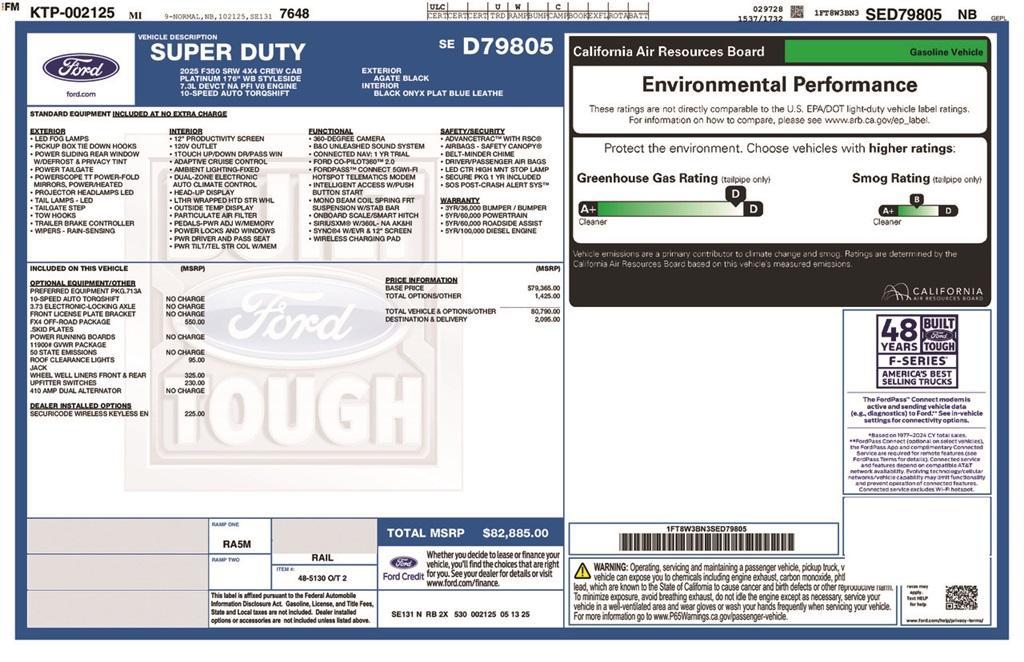 new 2025 Ford F-350 car, priced at $82,885