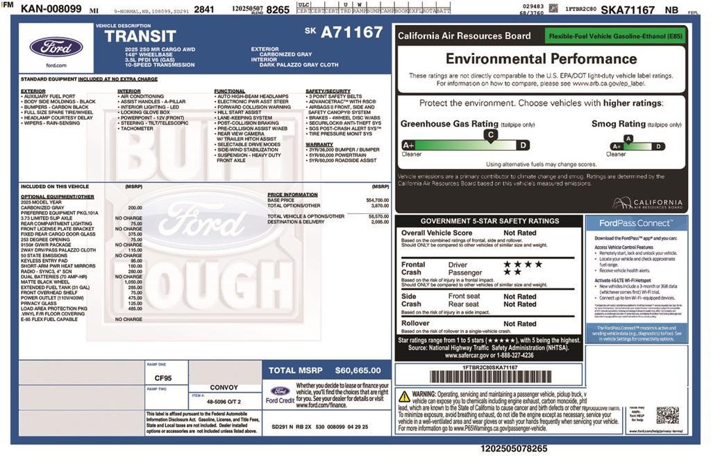 new 2025 Ford Transit-250 car, priced at $60,665