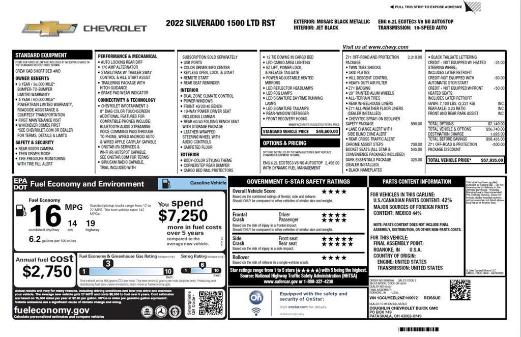 used 2022 Chevrolet Silverado 1500 Limited car, priced at $39,219