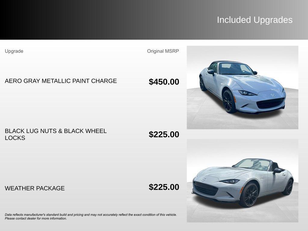 new 2025 Mazda MX-5 Miata car, priced at $34,815