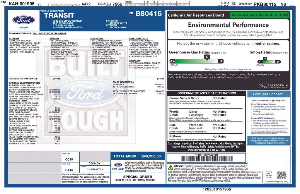 used 2023 Ford Transit-250 car, priced at $33,250