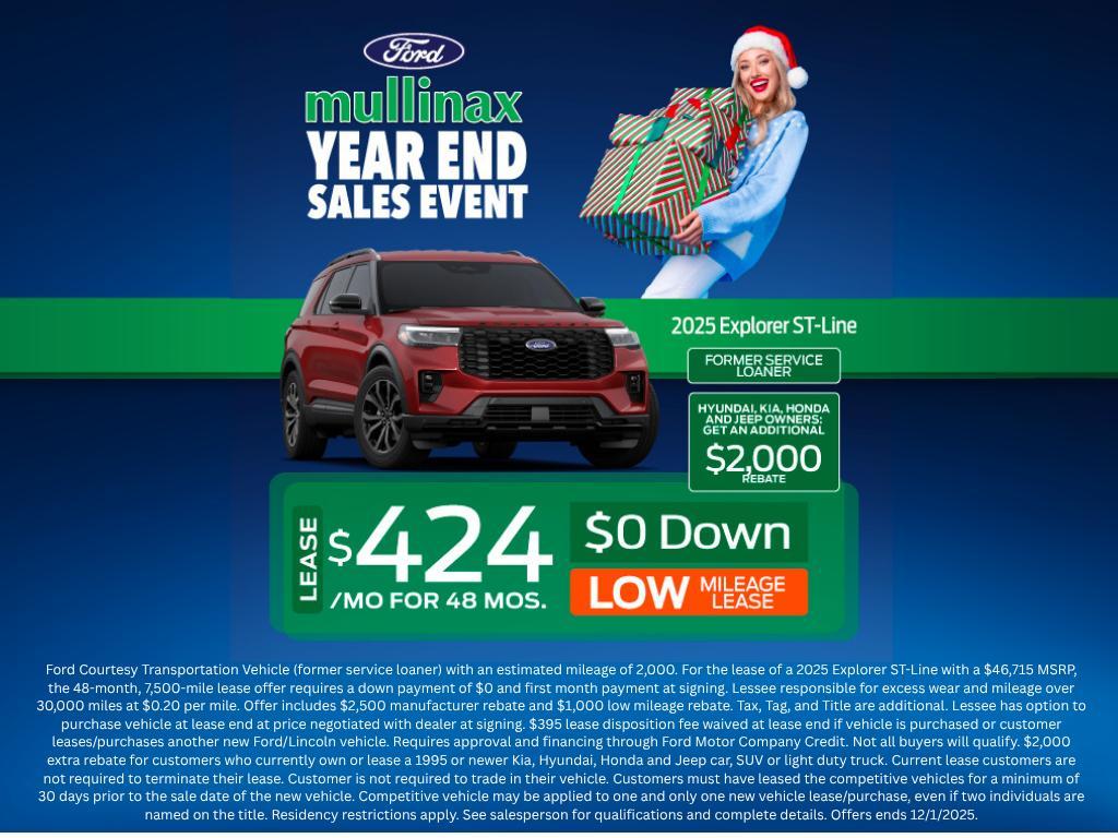 new 2025 Ford Explorer car, priced at $42,736