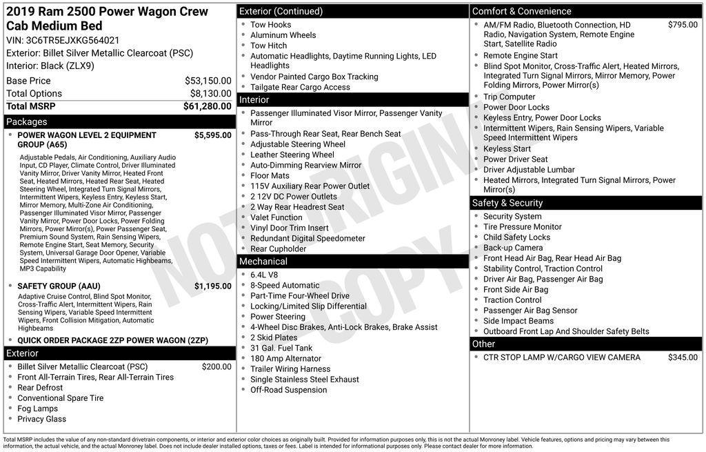 used 2019 Ram 2500 car, priced at $27,250