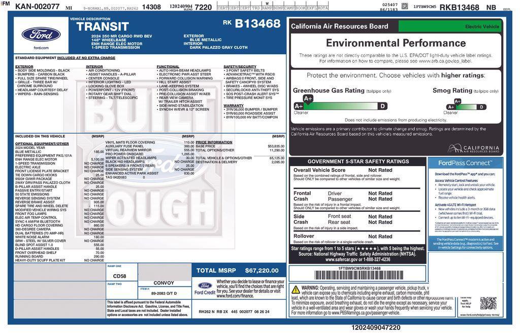 used 2024 Ford E-Transit car, priced at $33,500