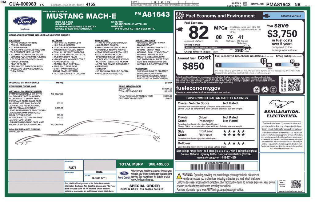 used 2023 Ford Mustang Mach-E car, priced at $36,900