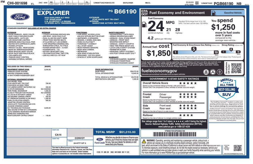used 2023 Ford Explorer car, priced at $31,900