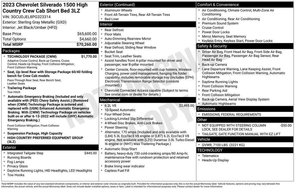 used 2023 Chevrolet Silverado 1500 car, priced at $52,900