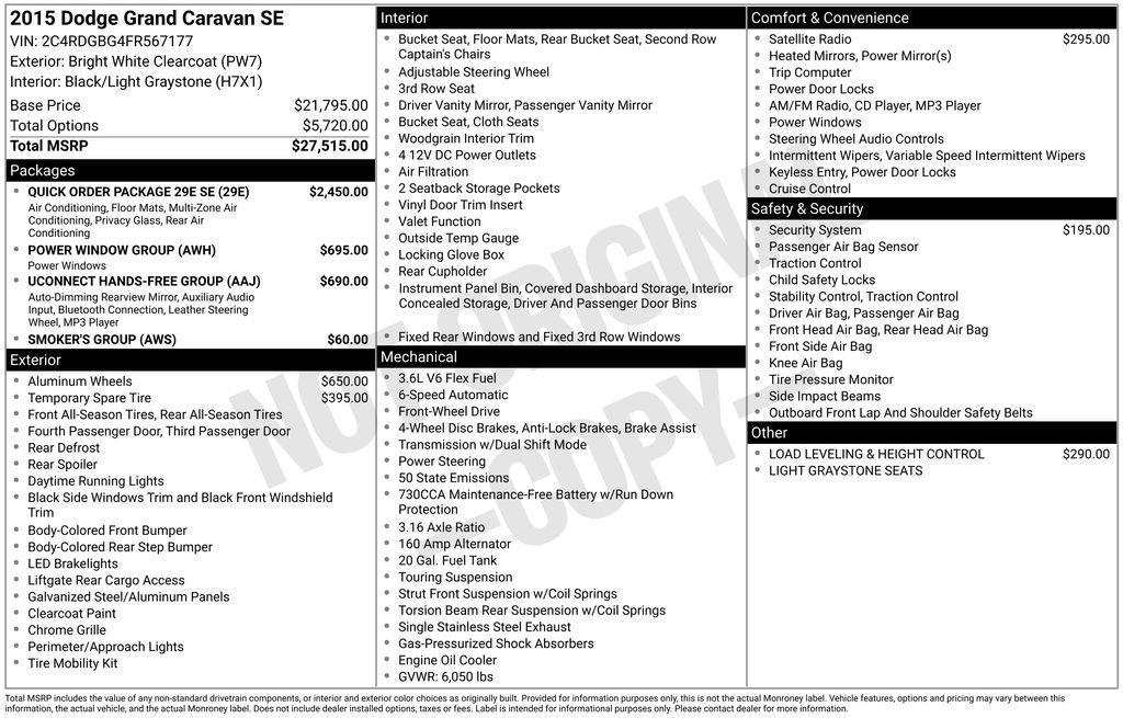 used 2015 Dodge Grand Caravan car, priced at $5,900