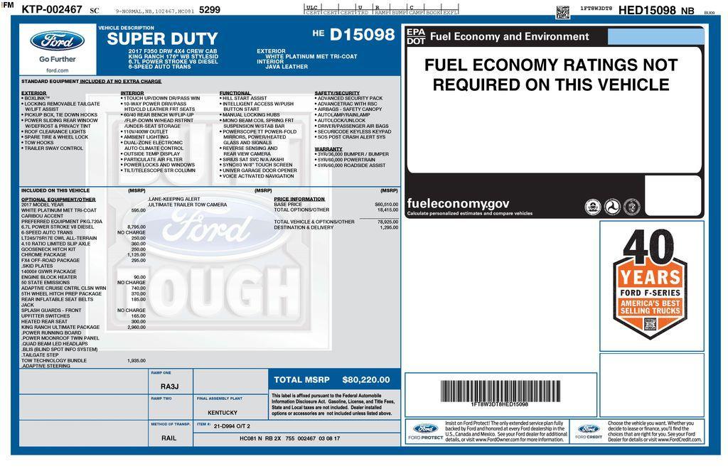 used 2017 Ford F-350 car, priced at $41,900
